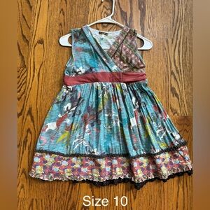 Matilda Jane GIrl's You And Me Adriana Dress Eyelet Trim Boho Size 10